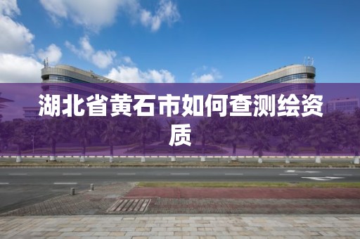 湖北省黄石市如何查测绘资质