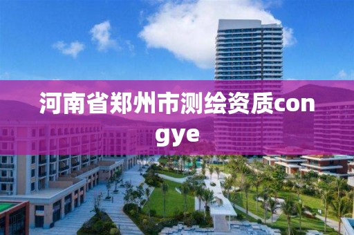 河南省郑州市测绘资质congye