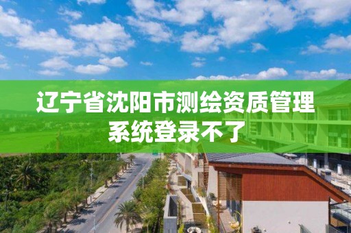 辽宁省沈阳市测绘资质管理系统登录不了