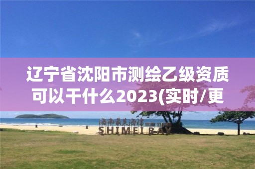 辽宁省沈阳市测绘乙级资质可以干什么2023(实时/更新中)