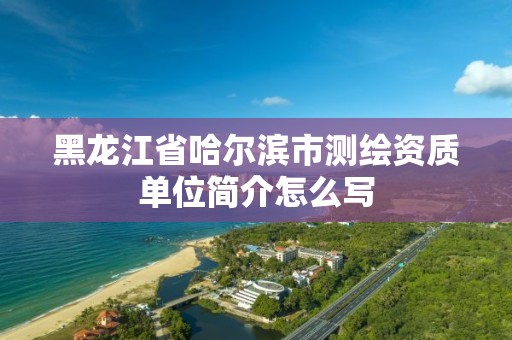 黑龙江省哈尔滨市测绘资质单位简介怎么写