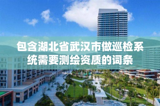 包含湖北省武汉市做巡检系统需要测绘资质的词条