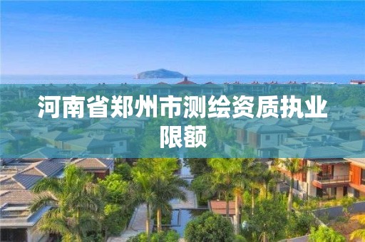 河南省郑州市测绘资质执业限额