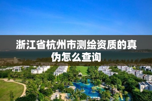 浙江省杭州市测绘资质的真伪怎么查询