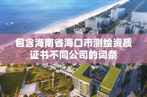 包含海南省海口市测绘资质证书不同公司的词条