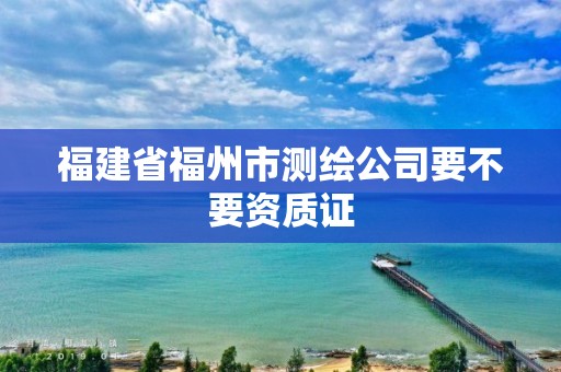 福建省福州市测绘公司要不要资质证