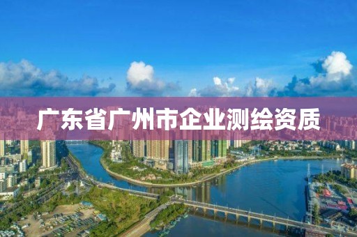 广东省广州市企业测绘资质