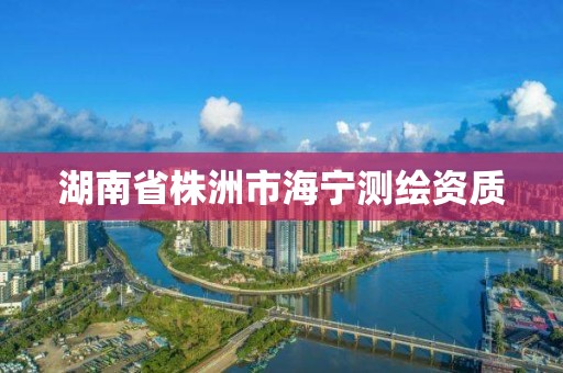 湖南省株洲市海宁测绘资质