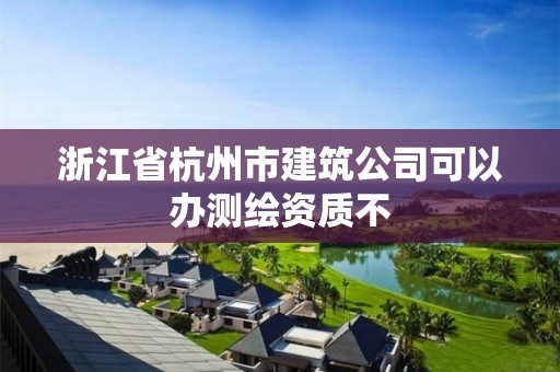 浙江省杭州市建筑公司可以办测绘资质不