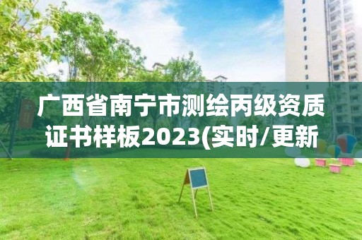 广西省南宁市测绘丙级资质证书样板2023(实时/更新中)