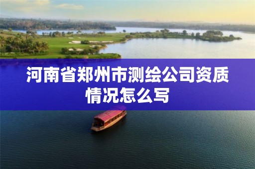 河南省郑州市测绘公司资质情况怎么写