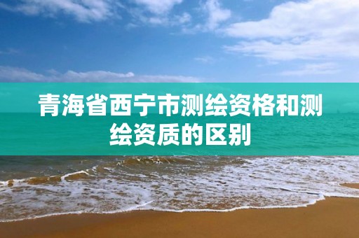 青海省西宁市测绘资格和测绘资质的区别