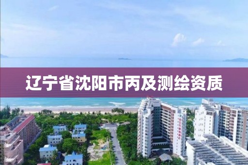 辽宁省沈阳市丙及测绘资质