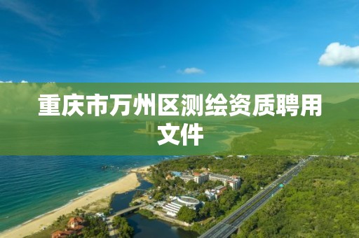 重庆市万州区测绘资质聘用文件