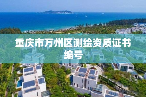 重庆市万州区测绘资质证书编号