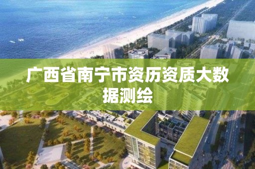 广西省南宁市资历资质大数据测绘