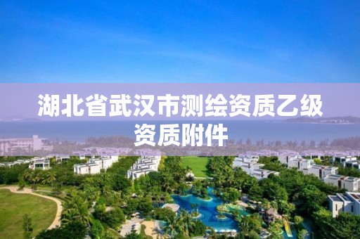 湖北省武汉市测绘资质乙级资质附件