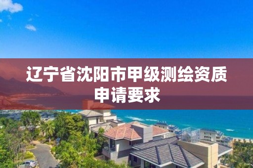 辽宁省沈阳市甲级测绘资质申请要求