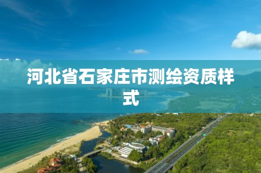 河北省石家庄市测绘资质样式