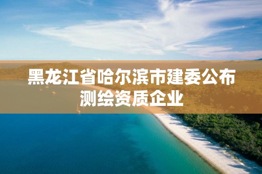 黑龙江省哈尔滨市建委公布测绘资质企业