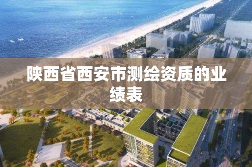 陕西省西安市测绘资质的业绩表