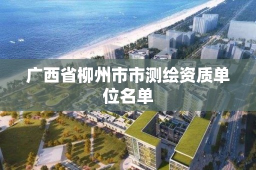 广西省柳州市市测绘资质单位名单