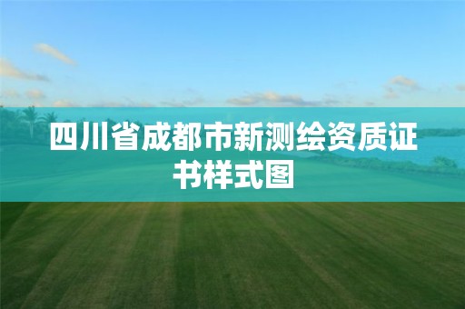 四川省成都市新测绘资质证书样式图