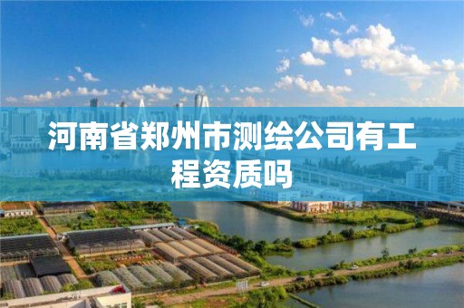 河南省郑州市测绘公司有工程资质吗