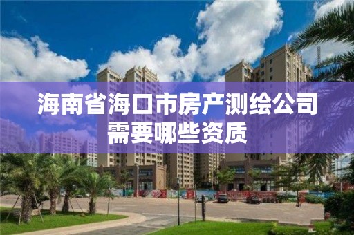 海南省海口市房产测绘公司需要哪些资质