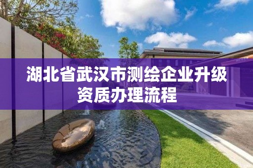 湖北省武汉市测绘企业升级资质办理流程