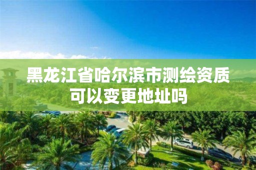 黑龙江省哈尔滨市测绘资质可以变更地址吗