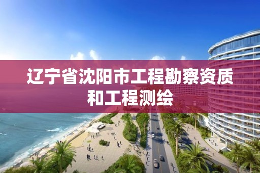 辽宁省沈阳市工程勘察资质和工程测绘