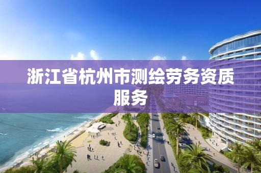 浙江省杭州市测绘劳务资质服务