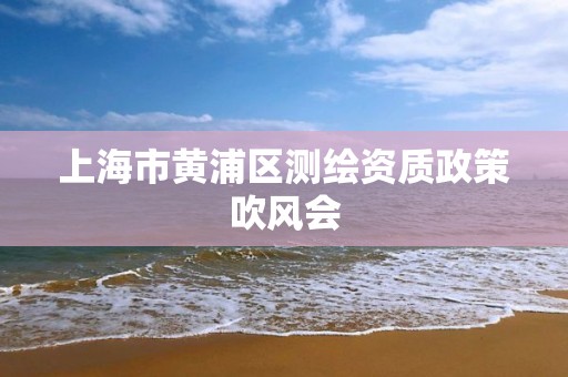 上海市黄浦区测绘资质政策吹风会