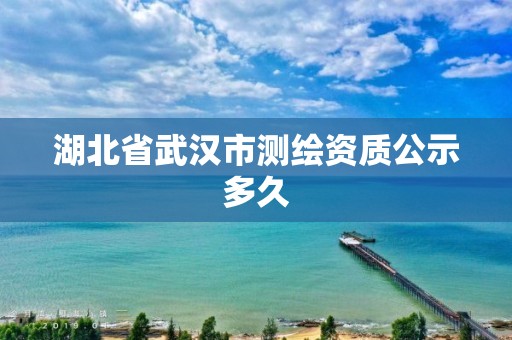 湖北省武汉市测绘资质公示多久