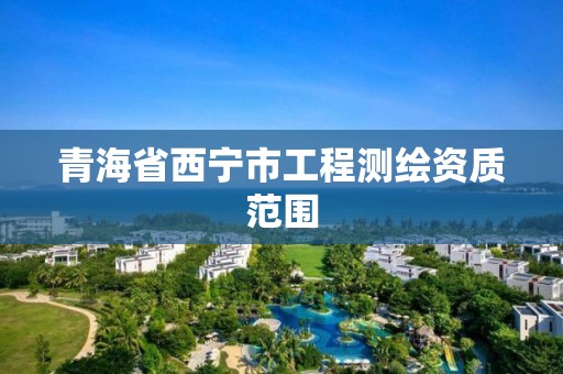 青海省西宁市工程测绘资质范围