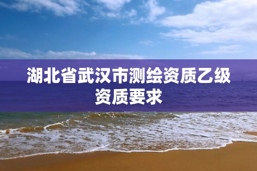 湖北省武汉市测绘资质乙级资质要求