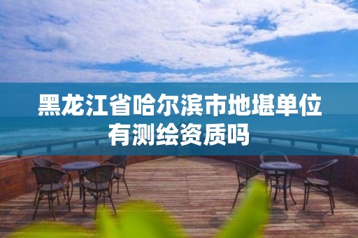 黑龙江省哈尔滨市地堪单位有测绘资质吗