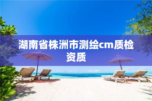 湖南省株洲市测绘cm质检资质