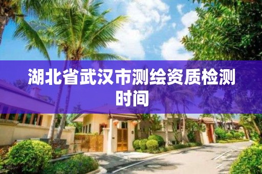 湖北省武汉市测绘资质检测时间