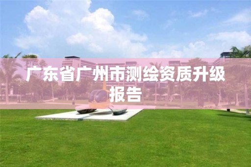 广东省广州市测绘资质升级报告