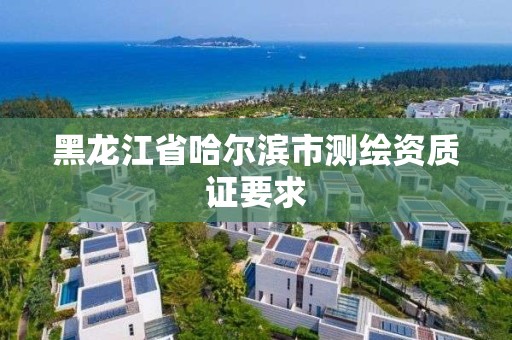 黑龙江省哈尔滨市测绘资质证要求