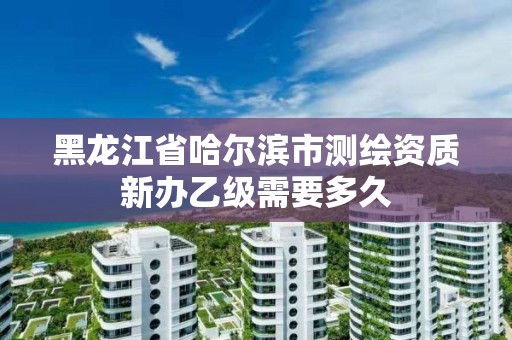 黑龙江省哈尔滨市测绘资质新办乙级需要多久