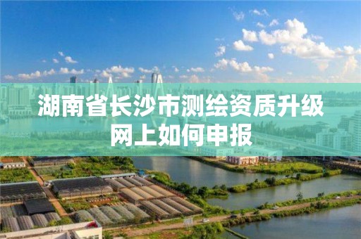 湖南省长沙市测绘资质升级网上如何申报