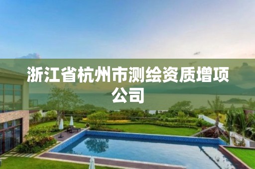 浙江省杭州市测绘资质增项公司