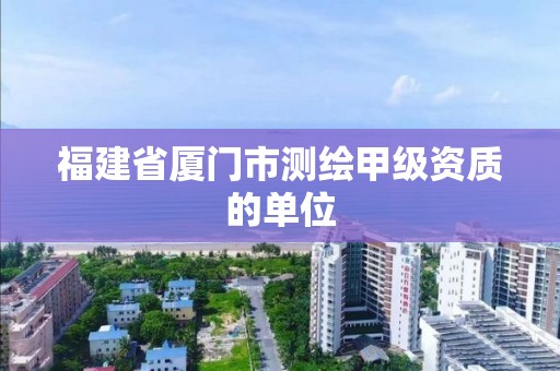 福建省厦门市测绘甲级资质的单位