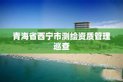 青海省西宁市测绘资质管理巡查