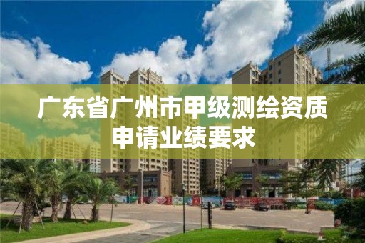 广东省广州市甲级测绘资质申请业绩要求