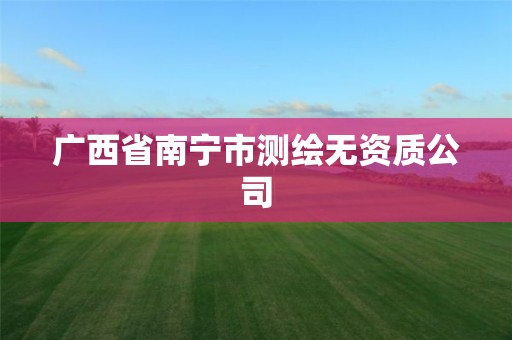 广西省南宁市测绘无资质公司