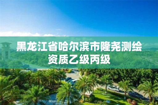 黑龙江省哈尔滨市隆尧测绘资质乙级丙级